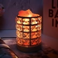 thumbnail image 2 of Natural Himalayan Pink Salt Lamp, Dimmable Single Lighting, Plug-in Powered, Crystal Salt Rock Lamp,Glow Night Light for Bedroom Office, UL & ETL Certified Cord (Crystal Cylinder), 2 of 4