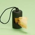 thumbnail image 2 of Peps Dog Poop Bag Holder + Plant Based Starch Sanitary Bag (Black), 2 of 4