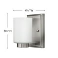 thumbnail image 2 of 5050BN-LED Hinkley Lighting Mileys - 1 Light Bath Vanity in Transitional Style - 4.5 Inches Wide by 6.5 Inches High-Brushed Nickel Finish-Cased Opal, 2 of 4