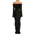 thumbnail image 3 of Women'S Fall Off Shoulder Bodycon Sweater Dress Formal Long Sleeve Elegant Club Party Maxi Dresses, 3 of 7