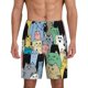 thumbnail image 1 of Balery Different Cats Pantalones cortos de pijama de punto de algodón para hombre con cinturilla y bolsillos-3X-Large, 1 of 6