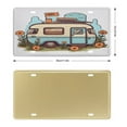 thumbnail image 2 of License Plates Happy Camper Home Wall Automobile Bar Garage Man Cave Decoration Happy Camper Travel Car Aluminum Novelty Car Plate Aluminum Metal License Plate Cover 6x12 Inch, 2 of 5
