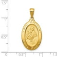 thumbnail image 2 of Finest Gold 14K Yellow Gold Saint Anthony Oval Medal Hollow Pendant, 2 of 3