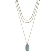 The Pioneer Woman - Women's Jewelry, Gold-tone Layered Chain and Semi-precious Stone Pendant Necklace Set