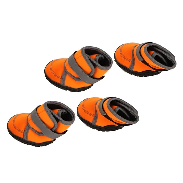 Bottes pour Chien, Bottines pour Chien avec Sangles Réfléchissantes 4 Pcs Bottes d'Hiver pour Chiot Chaussures pour Chien pour Trottoir Chaud pour Petits Moyens Grands Chiens Randonnée de Neige
