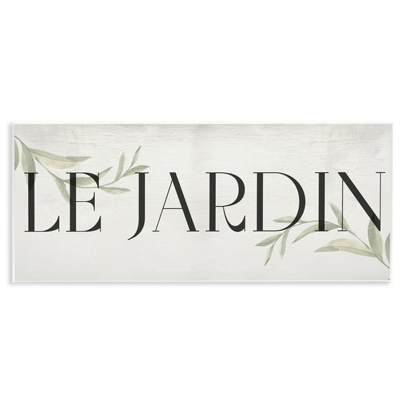 Stupell Industries French Garden Phrase Plants & Flowers Painting Unframed Art Print Wall Art, 17 x 7