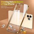 thumbnail image 2 of Crystal Clear Case for iPhone 11 Pro Max, [Not Yellowing] [Camera Protection] [Military Grade Drop Tested] Transparent Shockproof Protective Phone Case Silicone Slim Cover, 6.5", Luxury Gold, 2 of 18