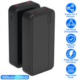 thumbnail image 3 of Teqhome 20000mAh Fast Charging Power Bank Dual USB Ports 1 Type-C Ports PD22.5W Fast Charger Portable Compact External Battery Pack with Type-C USB Cable Black, 3 of 12