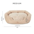 thumbnail image 4 of TOWN & COUNTRY EVERYDAY CuddleTown Faux Linen Comfy Cozy Cuddler Pet Bed, Supportive & Calming Egg Crate Foam, Water Repellent, Non-Slip Bottom, Machine Washable Cover, Warm Taupe, Medium 28"x26"x8", 4 of 6