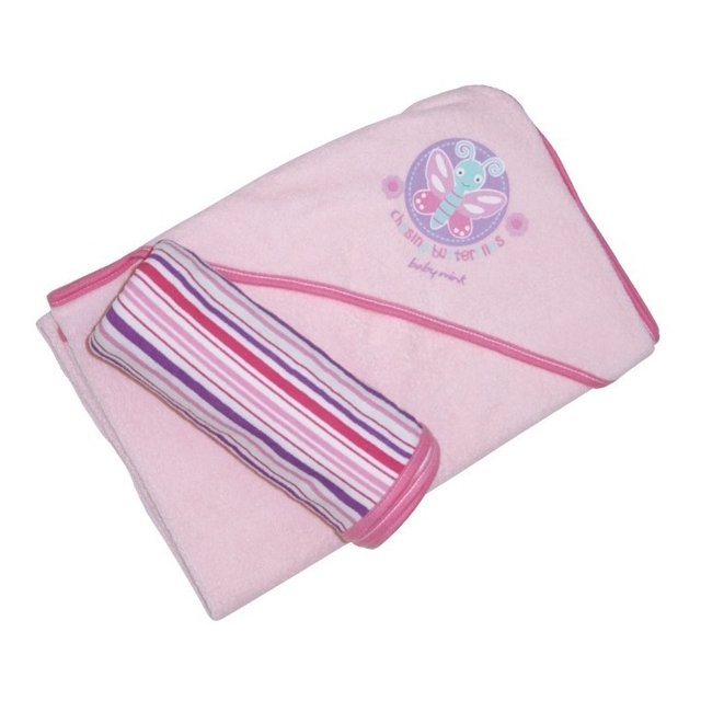 Set De Toallas Baby Mink Baby Bath Rosa