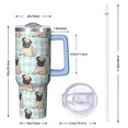 thumbnail image 3 of Spill Proof Dog Travel Mug – 40oz Double Wall Stainless Steel Tumbler with Handle and Coffee Straw for Travel, 3 of 5