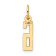 thumbnail image 3 of 14k Yellow Gold Small Number 6 Necklace Charm Pendant Charms, 3 of 8