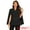 Black, variant on DARING DIVA Women's Double Breasted Blazer Office Cloak Cape Jacket XS Black