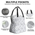 thumbnail image 3 of Pioneer Flower Floral Print Pattern Drawstring Lunch Bag Women - Drawstring Lunch Bag Insulated for Work Office - Stain-Resistant Large Lunchbags for Women with Multi-Pockets, 3 of 6