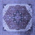 thumbnail image 1 of Ahgly Company Indoor Square Oriental Blue Industrial Area Rugs, 4' Square, 1 of 4