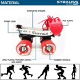 thumbnail image 4 of Strauss Patins à Roulettes Ténacité / Patins à Roulettes pour Enfants / Pointure de Chaussure Ajustable / Chaussure de Patinage à 4 Roues pour Garçons et Filles / Idéal pour le Patinage Intérieur et Extérieur / Groupe d'Âge 4-6 Ans, (Noir), 4 of 5