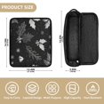 thumbnail image 4 of Hair Tool Organizer Bag with Heat Resistant Mat Removable Travel Storage Case for Hot Air Brushes Curling Irons Black Holly Leaves, 4 of 8