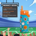 thumbnail image 2 of Botella SANDJEST de acero inoxidable aislante para niños de 350 ml con pajita, 2 of 7
