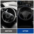thumbnail image 5 of Road Comforts Steering Wheel Cover,Piping LeatherSteering Wheel Cover,Anti-Slip,Universal Fit,Blue, 5 of 8