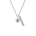 thumbnail image 2 of Delight Jewelry Silvertone Disc 1/2'' Number - 4 - Silvertone Mother Daughter Bar Charm Necklace, 23", 2 of 4