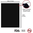 thumbnail image 2 of Alfombrilla antiadherente para parrilla de barbacoa, resistente al calor, 40x50cm, negra (2 uds.) + cepillo de silicona negro, alfombrilla para barbacoa, alfombrilla antiadherente para barbacoa, 2 of 5