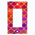 thumbnail image 5 of Metal Light Switch Plate Outlet Cover Mermaid Red Purple MER011, 5 of 13