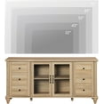 thumbnail image 4 of WAMPAT Sideboard, Buffet Cabinets, Glass Door, Kitchen Storage, Wood Coffee Bar, Dining Room Table, Living Room Accent, Storage Cabinet,Oak, 4 of 7