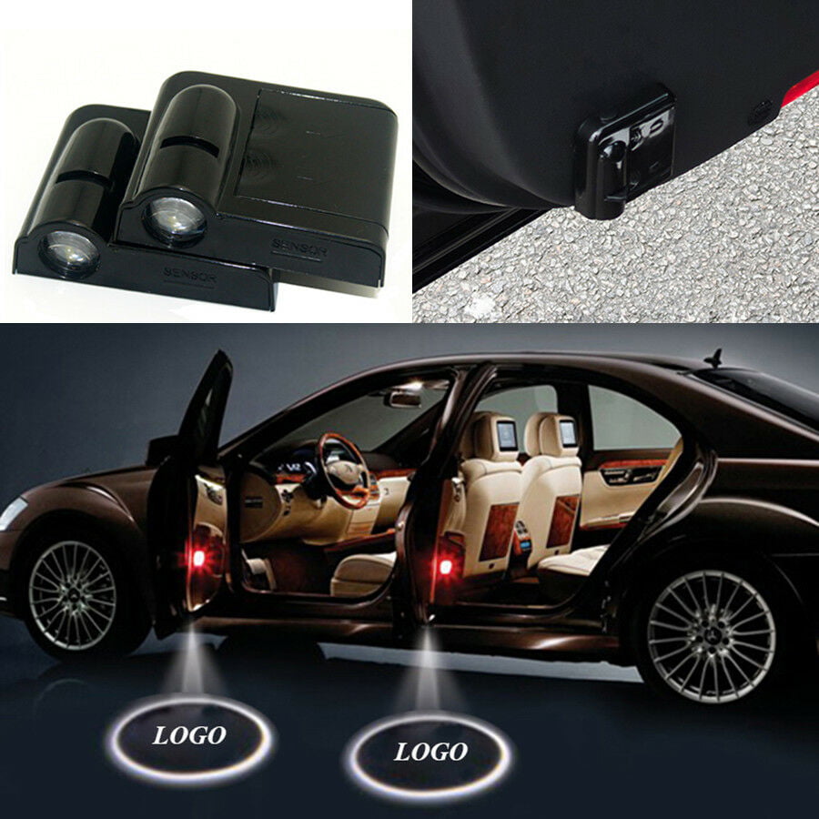 2Pcs For Buick LOGO WIRELESS LED Car Door Step Courtesy Shadow Laser Lights 