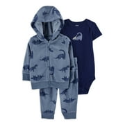 Carter's Child of Mine Baby Boys Dinosaur Cardigan Outfit Set, 3-Piece, 0/3-24 Months