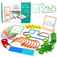 thumbnail image 1 of Palos y anillos de construcción con forma de rompecabezas, juego de construcción de letras, bloques de patrones de madera, juguete de tallo, juegos educativos de aprendizaje, juguetes Montessori para, 1 of 5