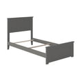 thumbnail image 3 of Nantucket Twin Wood Foundation Bed with Matching Footboard in Grey, 3 of 6