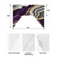 thumbnail image 6 of Purple Marble Kitchen Swag Valances for Windows, Grey Gold Texture Vintage Farmhouse Art Swag Valances Curtains for Living Room, Rod Pocket Window Treatments for Bathroom, Bedroom, Cafe, 56"x36", 6 of 6