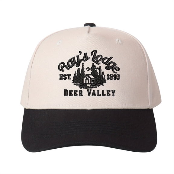 Ray's Lodge DEER VALLEY Embroidered Color Block Baseball Cap | Resort Souvenir Hat, Adjustable Unisex Sun Hat for Ski & Leisure