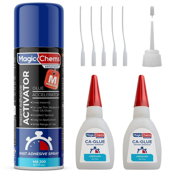 CA Glue Magic Chems con activador 24 ml + 200 ml de cianoacrilato
