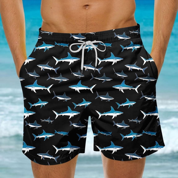 Ceisia Men's Hawaiian Print Swim Trunks with Mesh Lining Quick Dry Elastic Waist Drawstring Casual Beach Shorts Gifts for Father Multicolor 4X