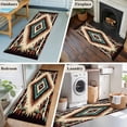 thumbnail image 5 of Brown Teal Red Boho Runner Rug 2x6 FT,Non Slip Hallway Rugs,Southwestern Retro Geometric Abstract Washable Soft Floor Carpet Throw Runner Carpet Long Rugs for Entryway Kitchen Bedside Sliding Door, 5 of 8