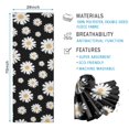 thumbnail image 2 of Black Daisy Flower Golden Centers Pattern Hot Yoga Mat Towel Non Slip for Hot Yoga - Quick-Drying Yoga Mat Cover with 4 Corner Pockets with Travel Bag - Hot Yoga Towel Non Slip 74"x26", 2 of 6