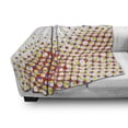 thumbnail image 3 of Abstract Soft Flannel Fleece Blanket, Colorful Halftone Effect with Geometric Abstract Shapes Dots Pattern Print, Cozy Plush for Indoor and Outdoor Use, 60" x 80", White and Fuchsia, by Ambesonne, 3 of 6