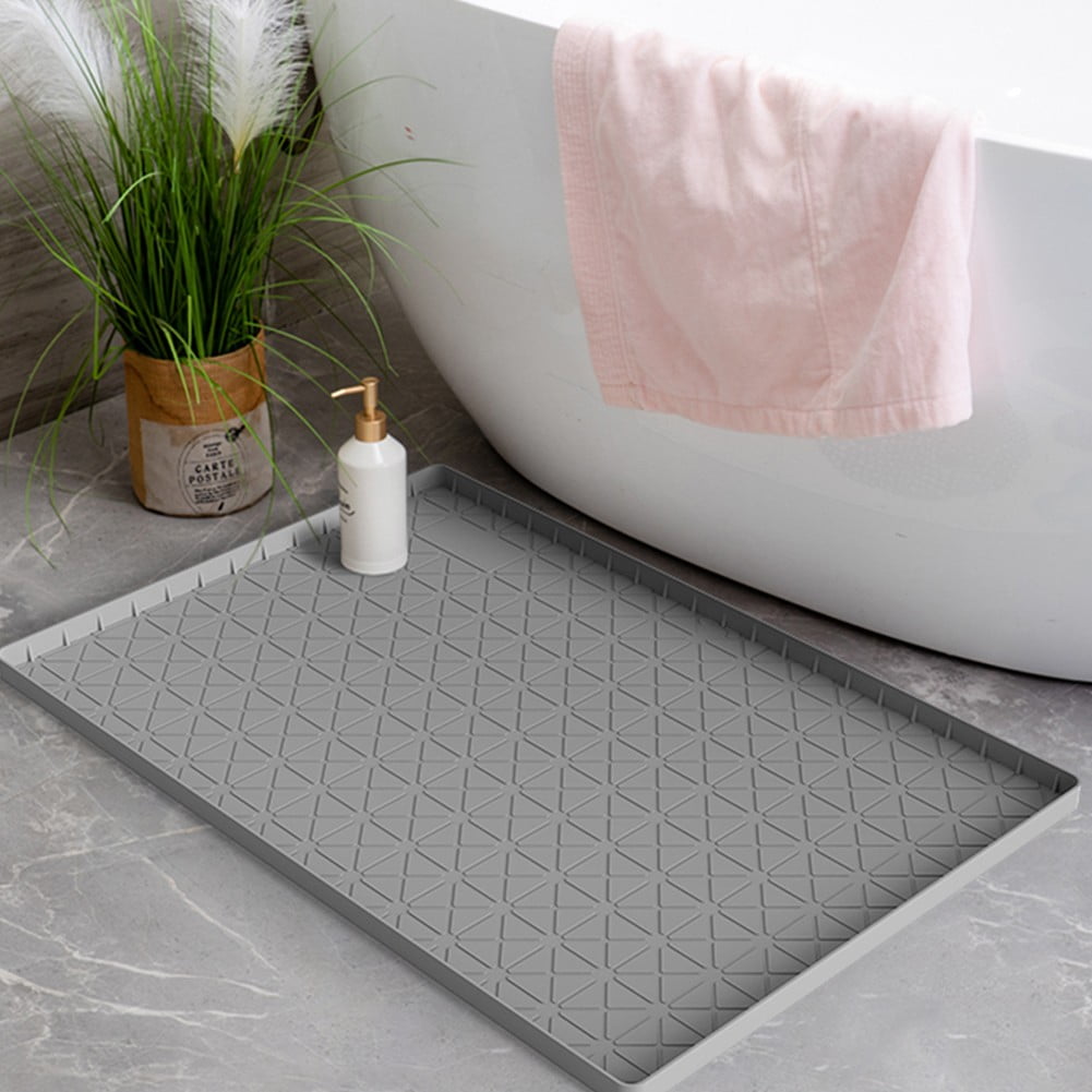 yaaqii Under Sink Mat Silicone Under Sink Mats for Kitchen Waterproof Protectors Tray