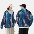 thumbnail image 4 of Balery Crystal Pattern White Horse Sudadera ligera de manga larga con capucha y protección solar UPF 50+ para hombre y mujer, ideal para pesca y running-Small, 4 of 7