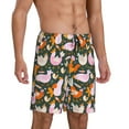 thumbnail image 2 of Balery Roosters and Chicks Pantalones cortos de pijama de punto de algodón para hombre con cinturilla y bolsillos-3X-Large, 2 of 6