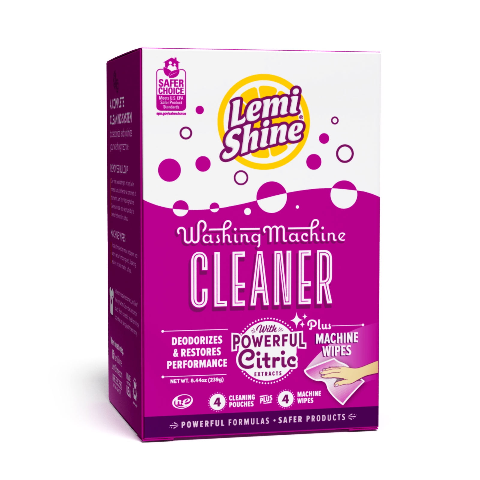 Lemi Shine Washing Machine Cleaner 4 Pk Wipes Walmart Com Walmart Com
