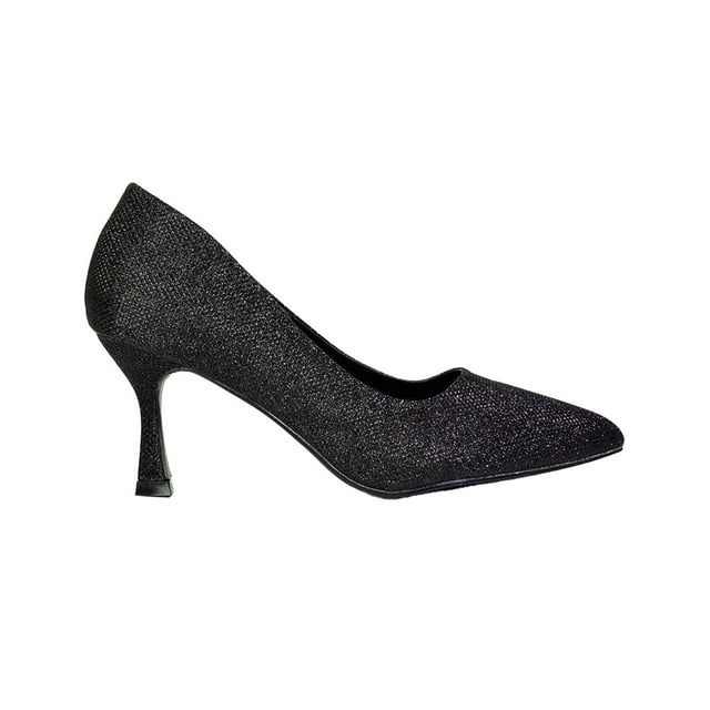 XY London Womens Romi Pointed Mid Stiletto Court Shoes