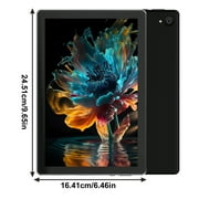 Android 14 10.1 inch Tablets with 1280 * 800 IPS HD Touchscreen, 8-Core, 8GB RAM 64GB ROM+1TB TF, Widevine L1, Face ID, Wi-Fi 6 - Black