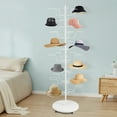 thumbnail image 2 of 80.7in Hat Rack, Freestanding Hat Display Stand, 8-Tier Hat Holders White, 2 of 15