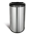 thumbnail image 2 of NINESTARS Poubelle Semi-Ronde en Acier Inoxydable 13 Gal, Forme D, 2 of 10