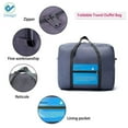 thumbnail image 4 of Deago Large Capacity Waterproof Foldable Lightweight Travel Duffel Bag Storage Bag Carry on Luggage Bag for Men Women (Blue), 4 of 9