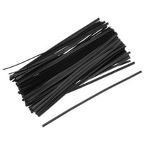 Foil Twist Ties 4.7" Plastic Closure Tie for Bread, Candy Black 100pcs