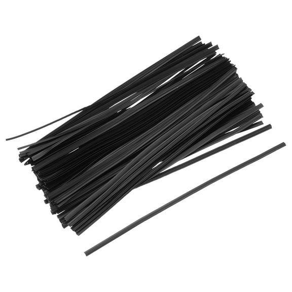 Foil Twist Ties 4.7" Plastic Closure Tie for Bread, Candy Black 100pcs