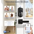 thumbnail image 5 of Veise Wifi Smart Door Lock with Lever Handle Set, Fingerprint Keyless Entry, Electronic Digital Keypad Deadbolt for Front Door, Auto Lock, Matte Black, 5 of 9